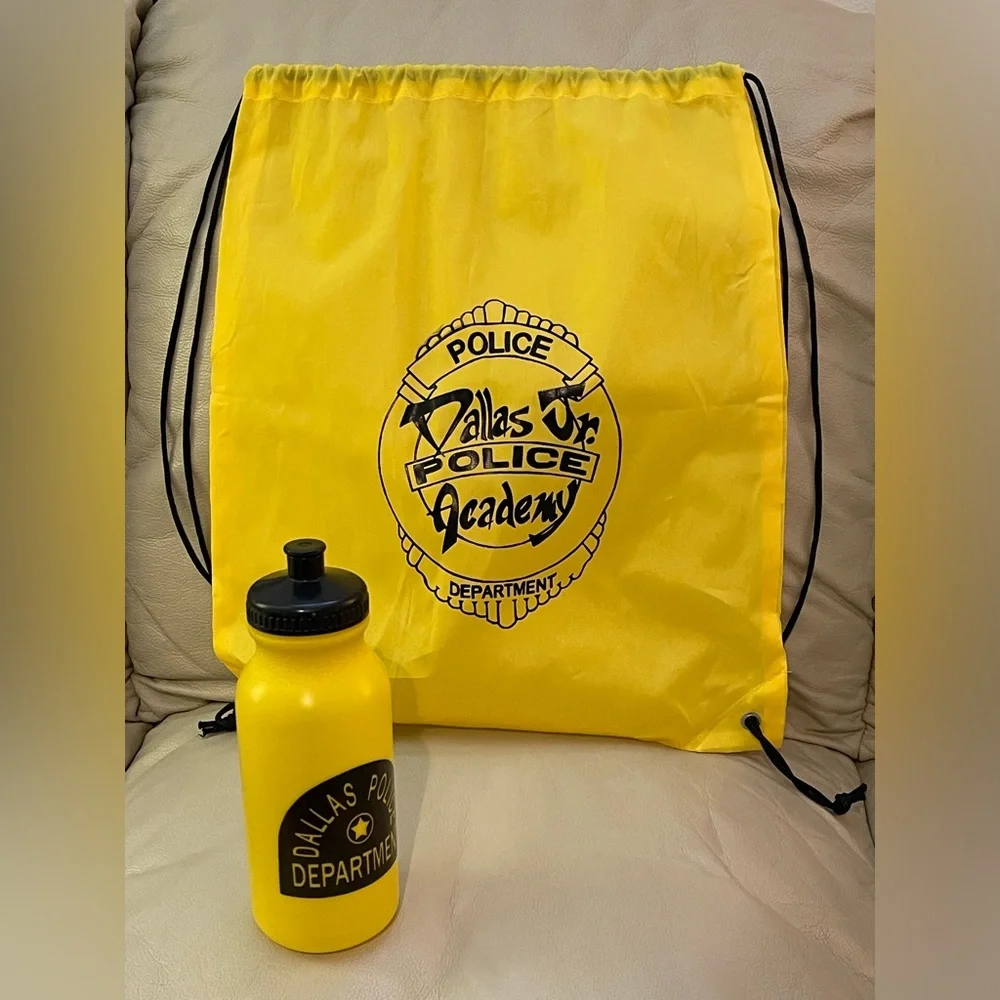 Yellow Backpack String Bag From Dallas Jr. Police Academy